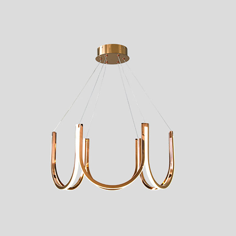 Luz de lámpara de metal posmoderna Ligera LED lineal LED lineal para sala de estar