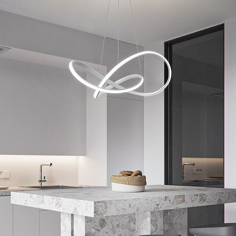 Lámpara lineal blanca lámpara moderna una luz LED LIGHT para dormitorio