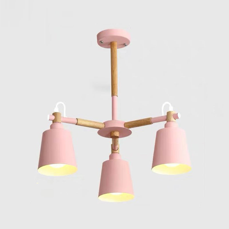 Nordic Multi Head Macron Chandelier Metal Chandelier Lighting Fixtures for Bedroom