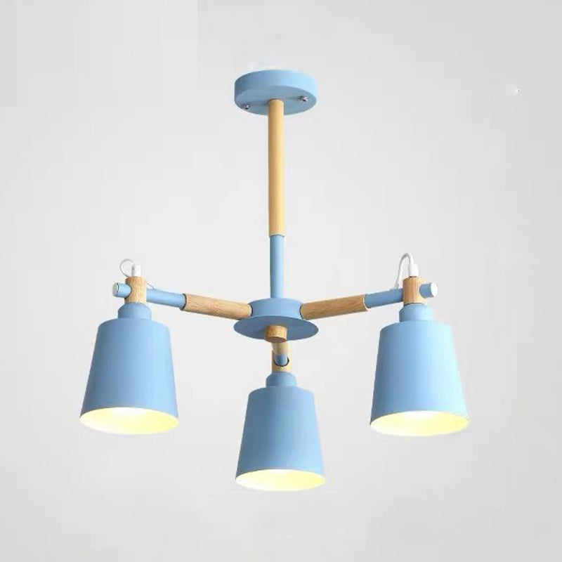 Nordic Multi Head Macron Chandelier Metal Chandelier Lighting Fixtures for Bedroom