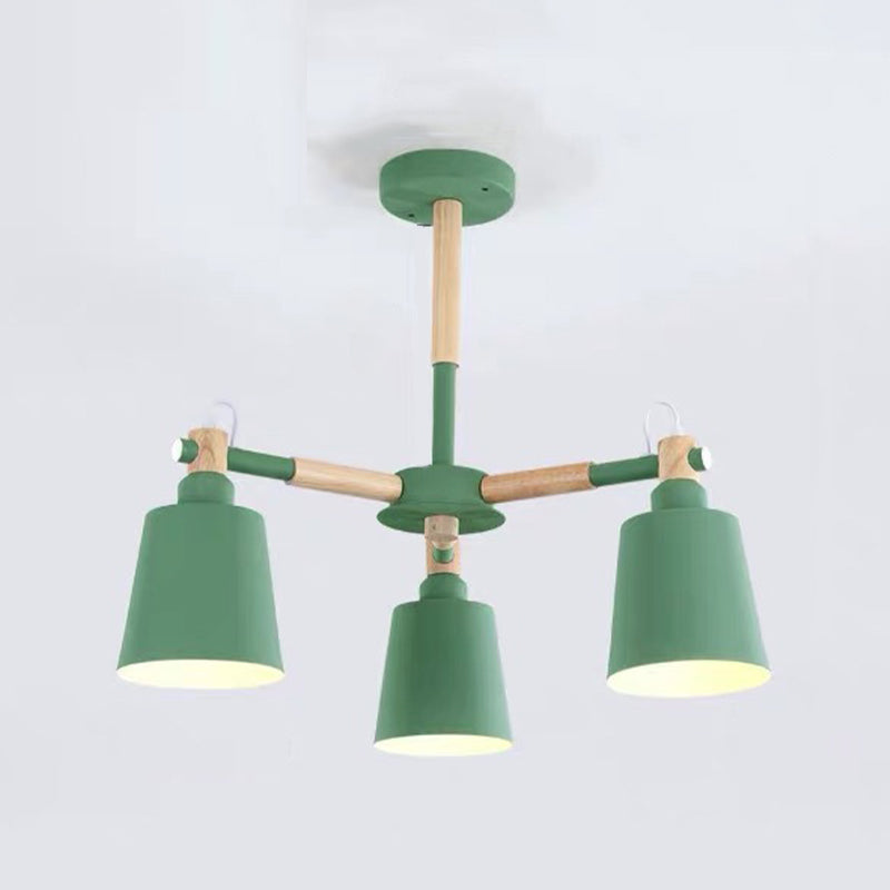 Nordic Multi Head Macron Chandelier Metal Chandelier Lighting Fixtures for Bedroom