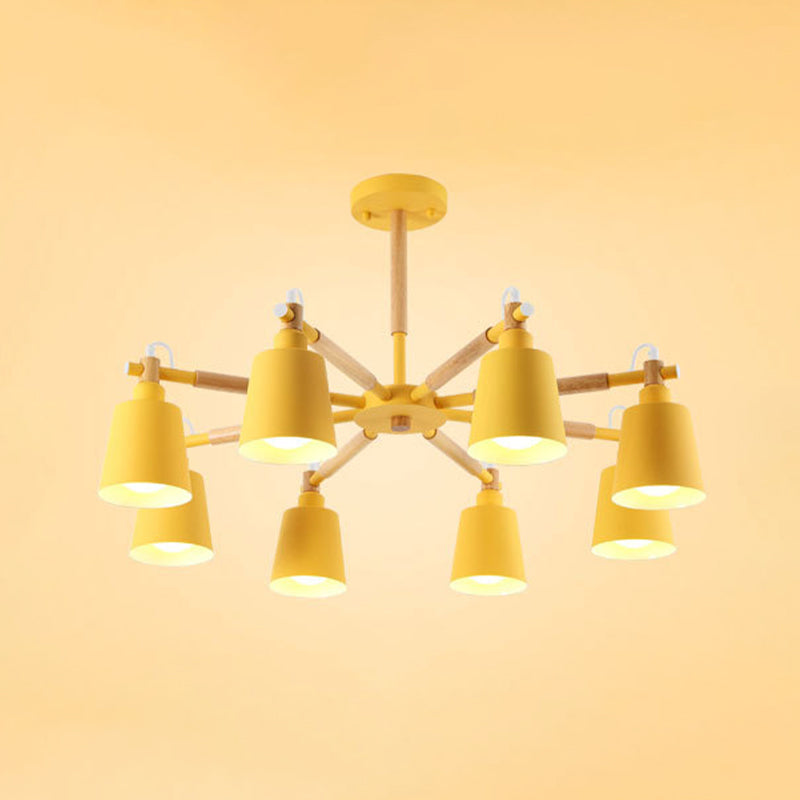 Nordic Multi Head Macron Chandelier Metal Chandelier Lighting Fixtures for Bedroom