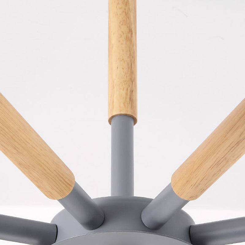 Nordic Multi Head Macron Chandelier Metal Chandelier Lighting Fixtures for Bedroom