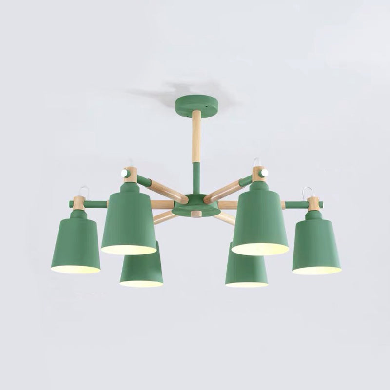 Nordic Multi Head Macron Chandelier Metal Chandelier Lighting Fixtures for Bedroom