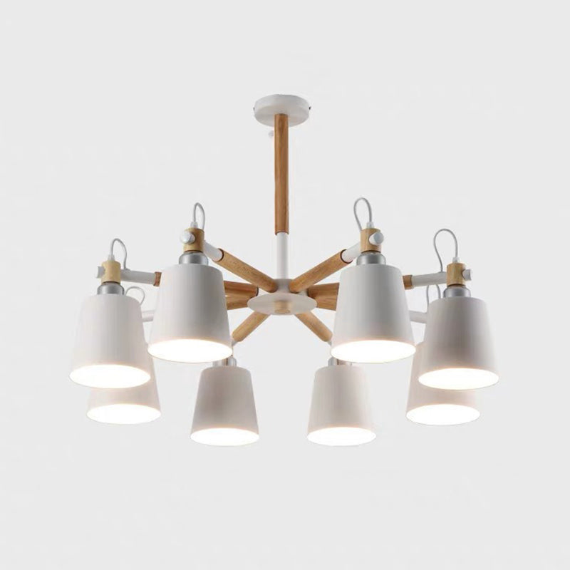 Nordic Multi Head Macron Chandelier Metal Chandelier Lighting Fixtures for Bedroom