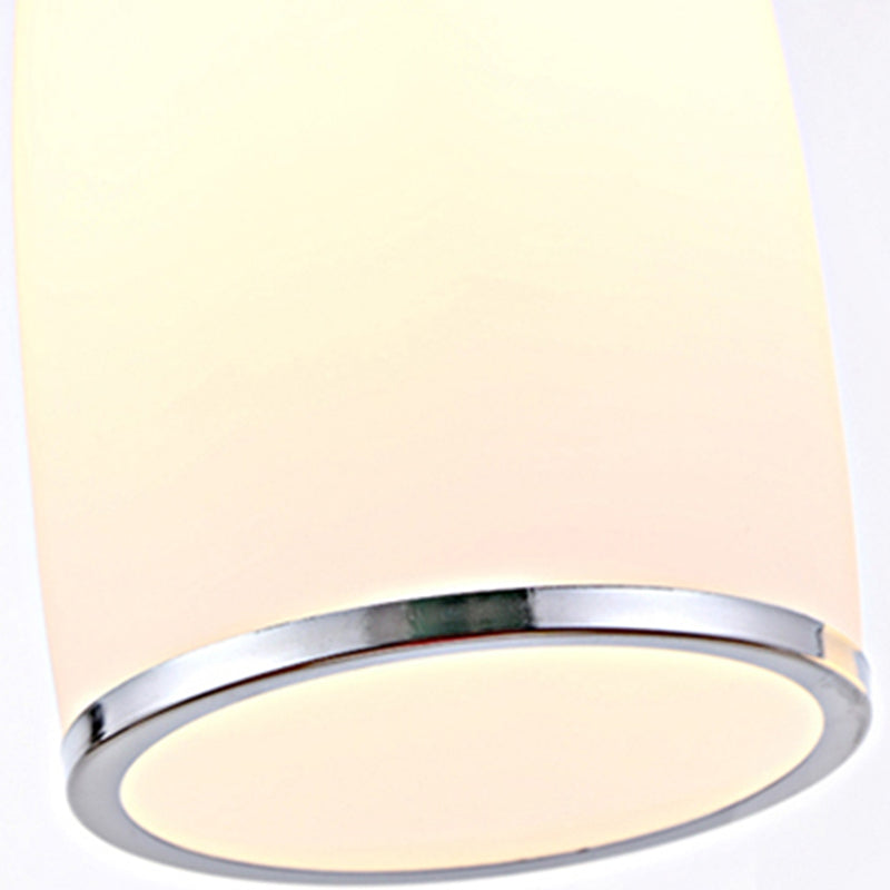 Salle à manger suspendue pendante de style moderne avec une teinte en verre blanc