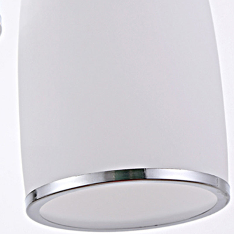 Salle à manger suspendue pendante de style moderne avec une teinte en verre blanc