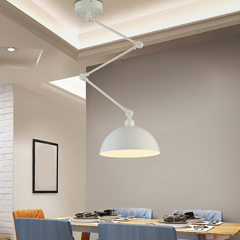 Stile industriale Lampada a sospensione in metallo pieghevole a 1 luce con ombra geometrica