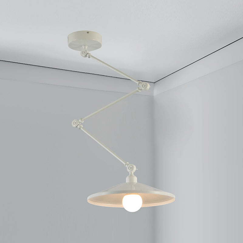 Stile industriale Lampada a sospensione in metallo pieghevole a 1 luce con ombra geometrica
