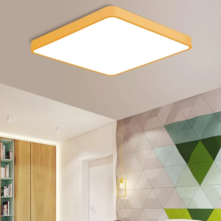 Slanke vierkante inbouwlamp van acryl in Scandinavische stijl LED-plafondlamp voor kantoorgang