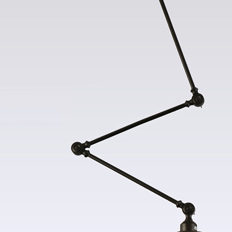 Stile industriale Lampada a sospensione in metallo pieghevole a 1 luce con ombra geometrica