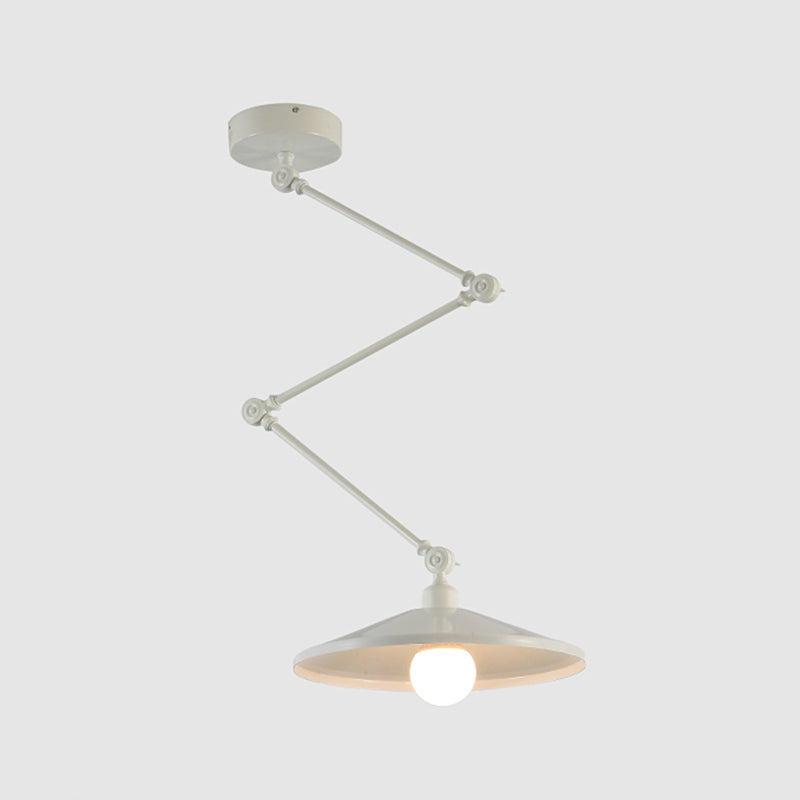 Stile industriale Lampada a sospensione in metallo pieghevole a 1 luce con ombra geometrica