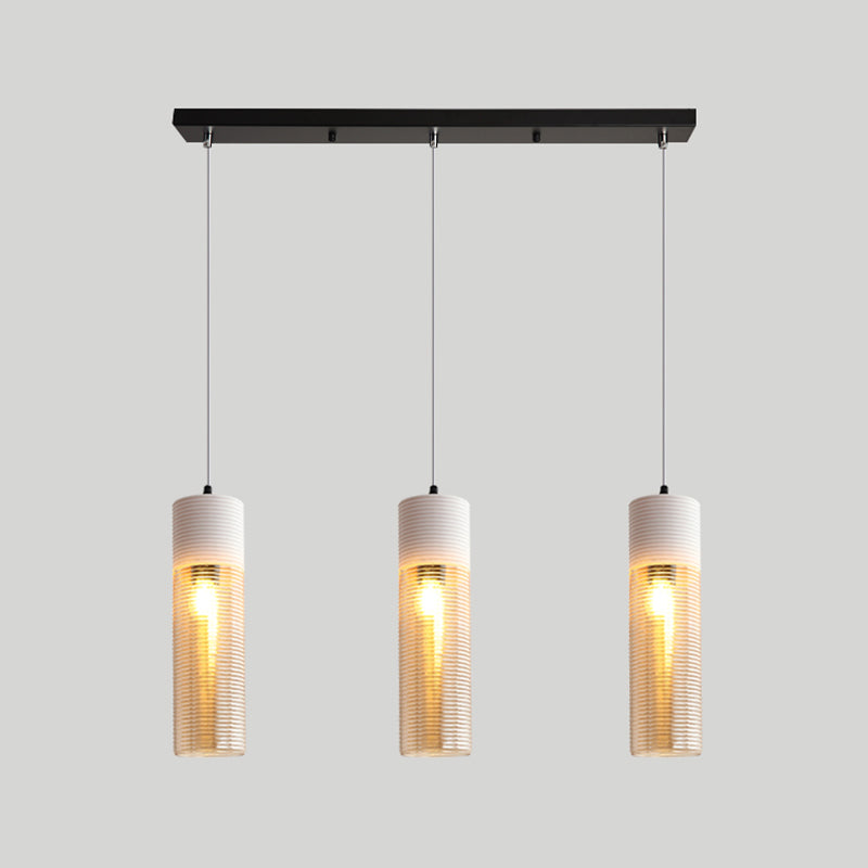 Apparecchio di illuminazione a sospensione geometrica retrò 1 lampadina in vetro ambra sospeso per sala da pranzo