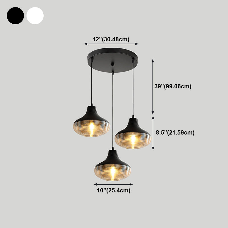 Apparecchio di illuminazione a sospensione geometrica retrò 1 lampadina in vetro ambra sospeso per sala da pranzo