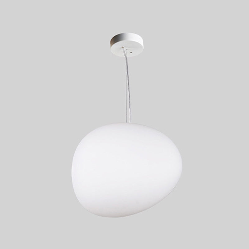 Nordique pavé pavé en verre blanc lampe à la suspension de la salle à manger 1