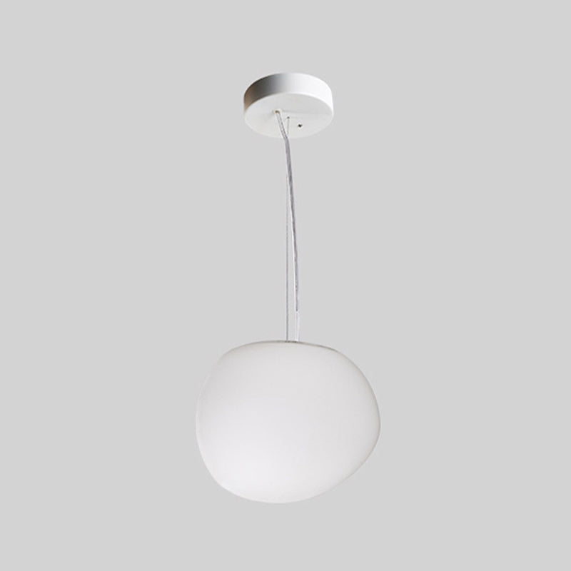 Nordique pavé pavé en verre blanc lampe à la suspension de la salle à manger 1