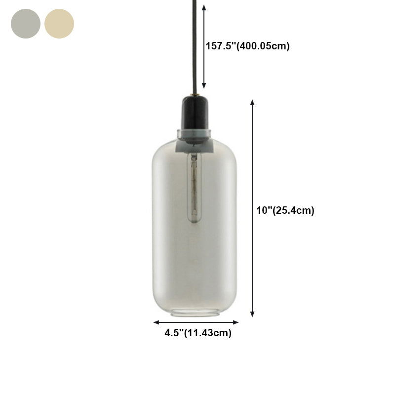 Nuance en verre suspendu léger moderne 1 la tête de tête lumière pour la salle à manger