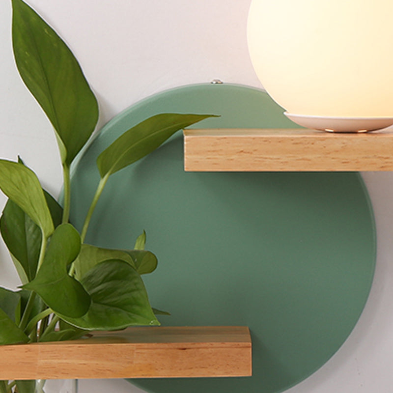 Nordische Wandmontage Lampe moderne Holzwandleuchten für Wohnzimmer (ohne Pflanzen)