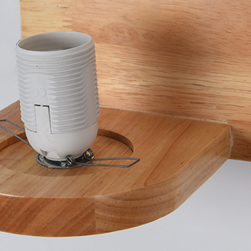Nordische Wandmontage Lampe moderne Holzwandleuchten für Wohnzimmer (ohne Pflanzen)