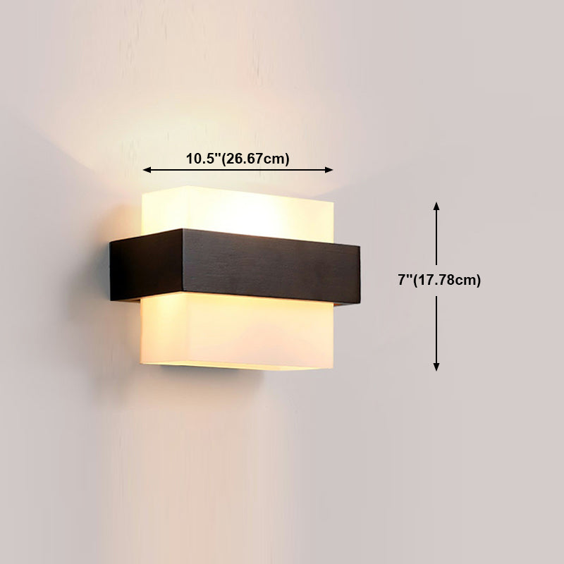 Nordic Wall Mount Lamp Modern Style Wooden Wall Sconce Light for Living Room