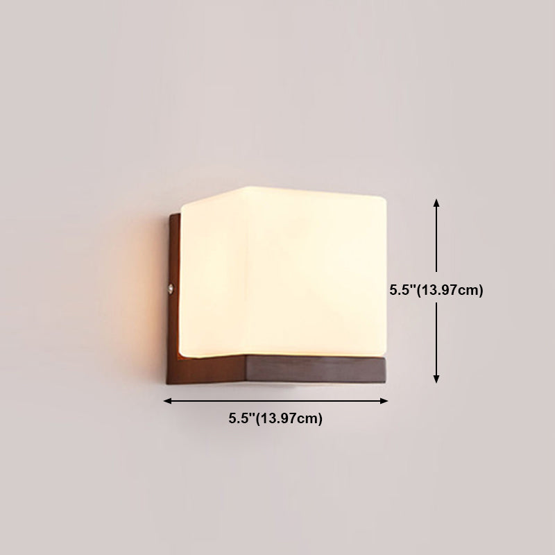 Nordic Wall Mount Lamp Modern Style Wooden Wall Sconce Light for Living Room