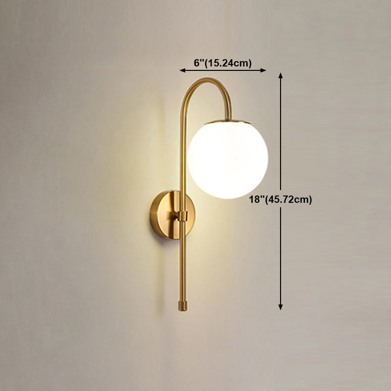 Nordische Wand montieren leichte moderne einfache Glasschatten Wandleuchte für Wohnzimmer