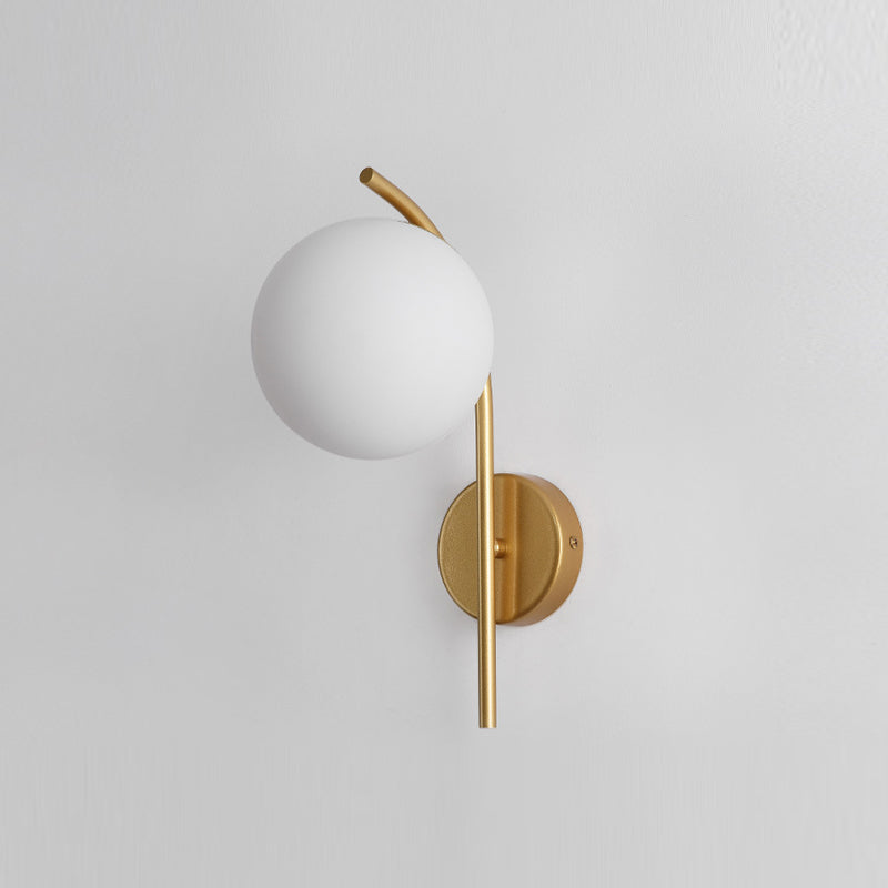 Nordische Wandmontage Lampe moderne runde Glasschatten Wandleuchte für Wohnzimmer