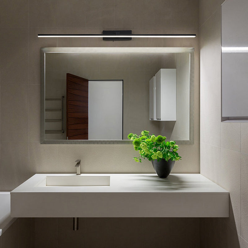 Lampade per pareti di vanità a LED nero Light MODER MODER MODER MODERA ANTERIORE con tonalità silicone