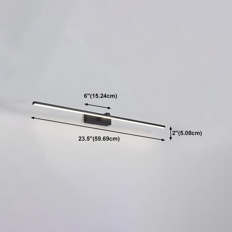 Lampade per pareti di vanità a LED nero Light MODER MODER MODER MODERA ANTERIORE con tonalità silicone