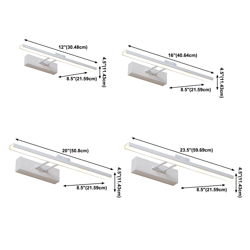 LED Vanity Wall Light Fixtures Modern Mirror Front Lights with Acrylic Shade