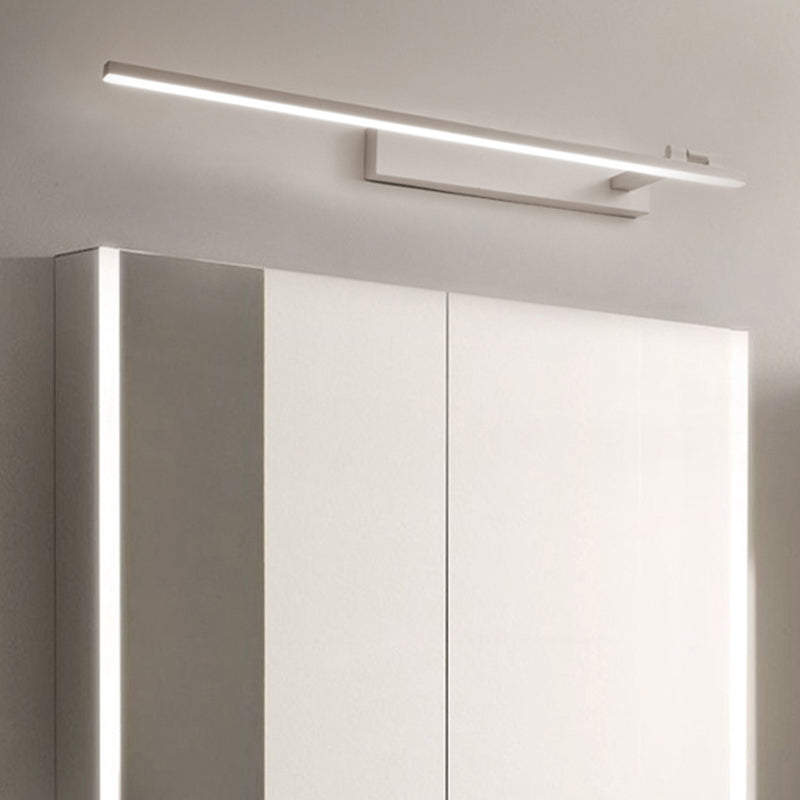 Metal Linear Mirror Light Fixture Minimalist Style LED Wall Mount Light Fixture
