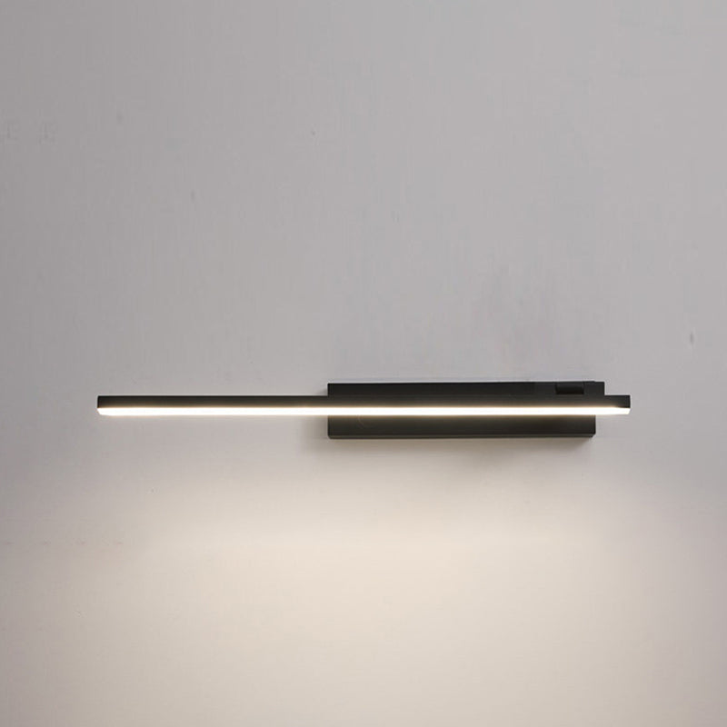 Metal Linear Mirror Light Fixture Minimalist Style LED Wall Mount Light Fixture