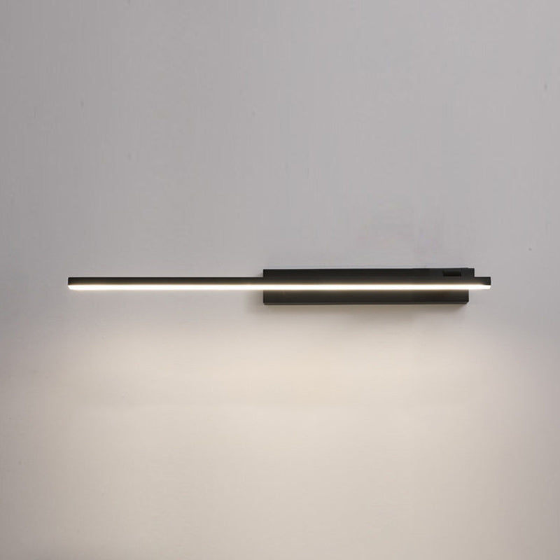 Metal Linear Mirror Light Fixture Minimalist Style LED Wall Mount Light Fixture