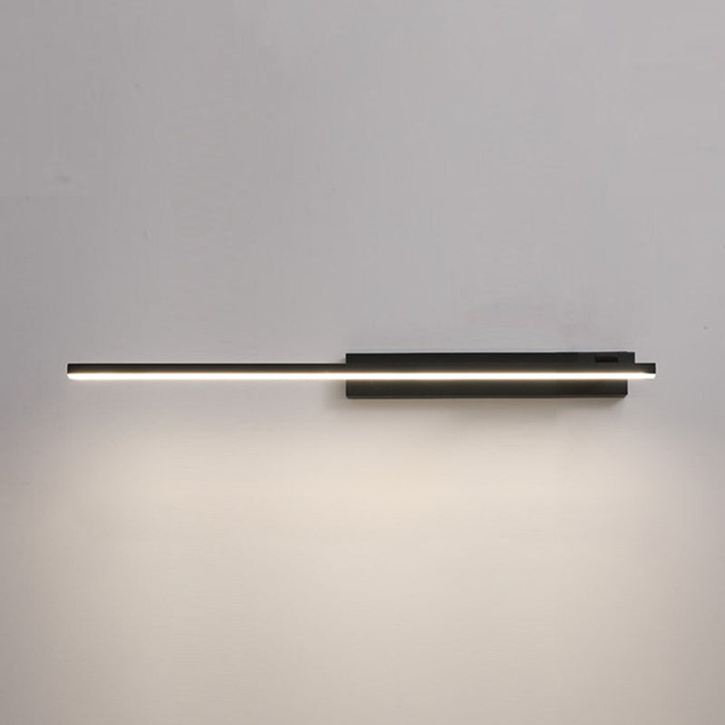 Metal Linear Mirror Light Fixture Minimalist Style LED Wall Mount Light Fixture