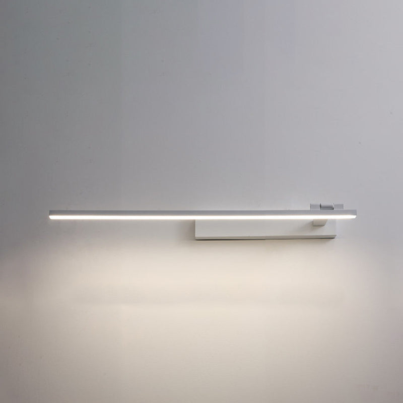 Metal Linear Mirror Light Fixture Minimalist Style LED Wall Mount Light Fixture