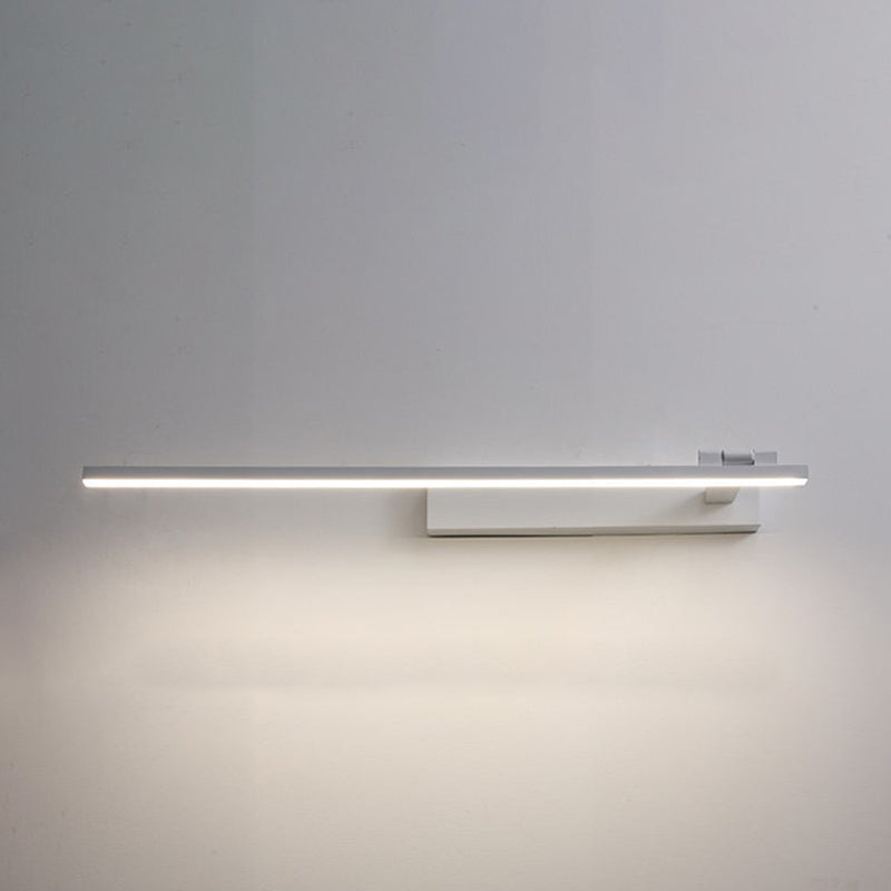 Metal Linear Mirror Light Fixture Minimalist Style LED Wall Mount Light Fixture
