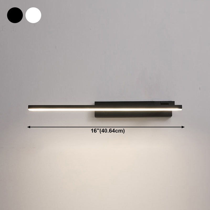 Metal Linear Mirror Light Fixture Minimalist Style LED Wall Mount Light Fixture