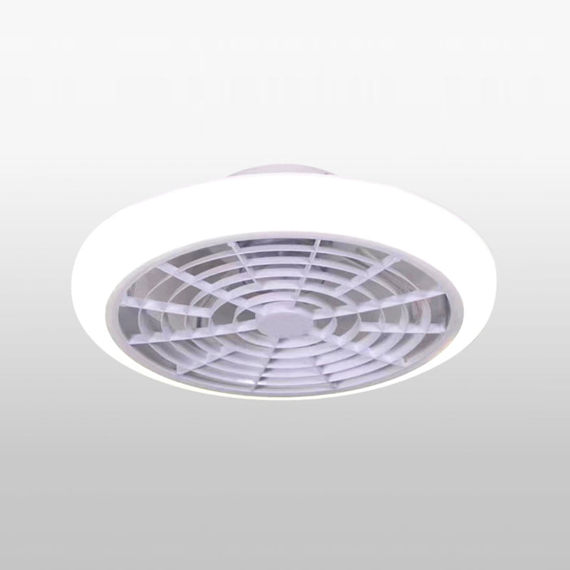 Moderne runde Lüfterleuchte Metall LED Schlafzimmer Halbflush Mount Light
