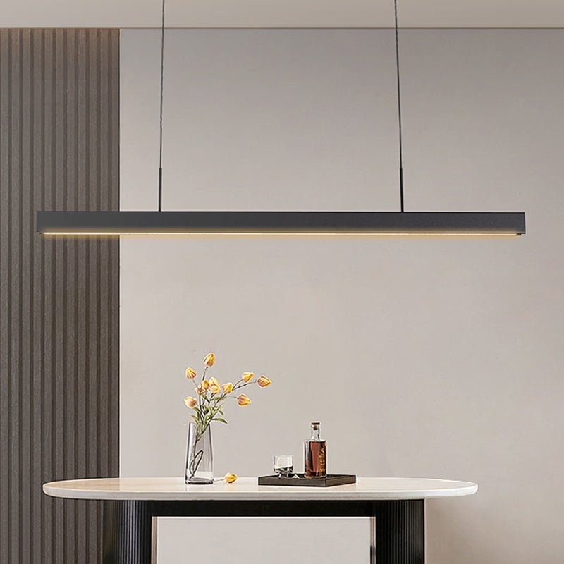 Rectangle moderne LED ISLAND lampe à tête de la lampe de restaurant à tête avec une teinte acrylique