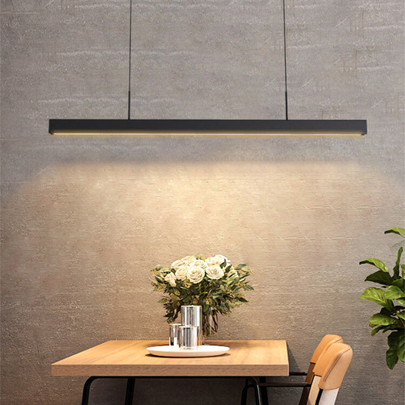 Rectangle moderne LED ISLAND lampe à tête de la lampe de restaurant à tête avec une teinte acrylique