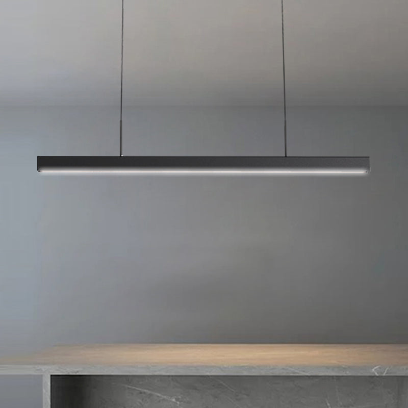 Rectangle moderne LED ISLAND lampe à tête de la lampe de restaurant à tête avec une teinte acrylique