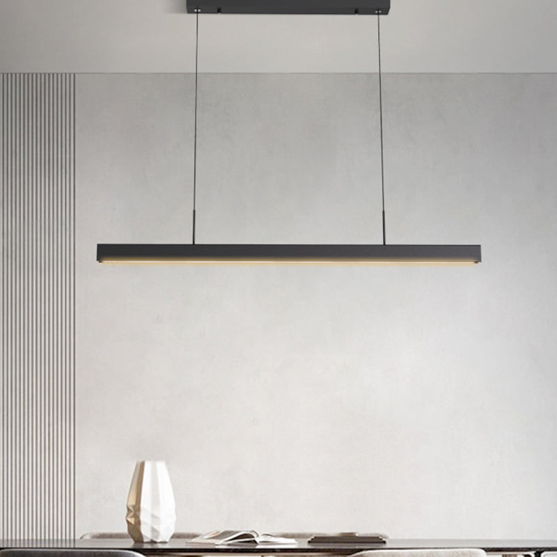 Rectangle moderne LED ISLAND lampe à tête de la lampe de restaurant à tête avec une teinte acrylique