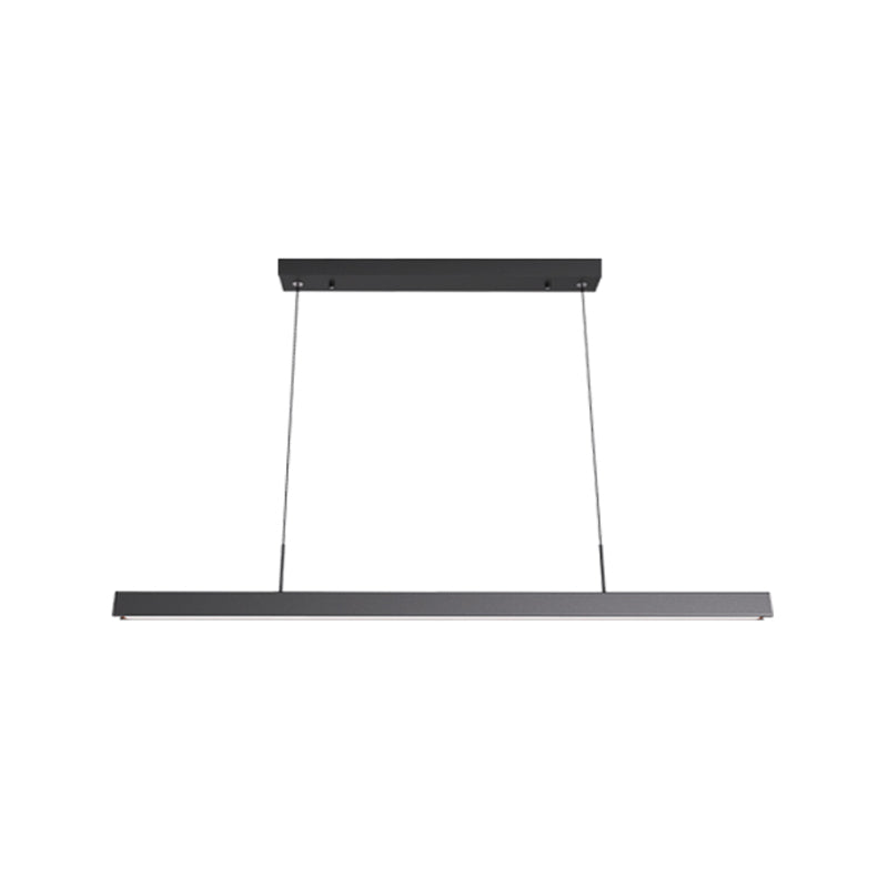 Rectangle moderne LED ISLAND lampe à tête de la lampe de restaurant à tête avec une teinte acrylique