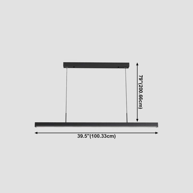 Rectangle moderne LED ISLAND lampe à tête de la lampe de restaurant à tête avec une teinte acrylique