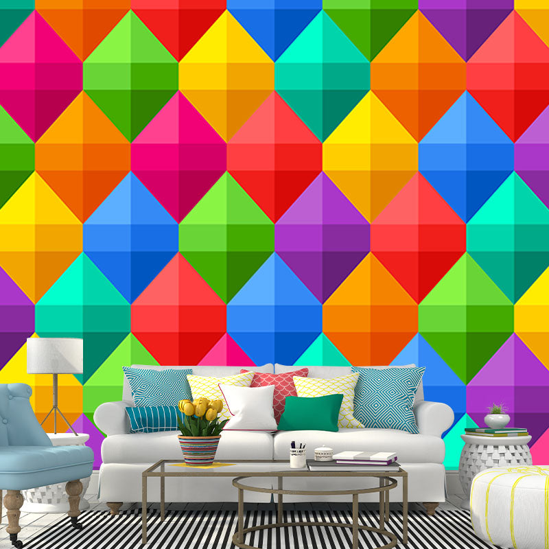 Geometry Illustration Mural Wallpaper Decorative Bedroom Wall Mural