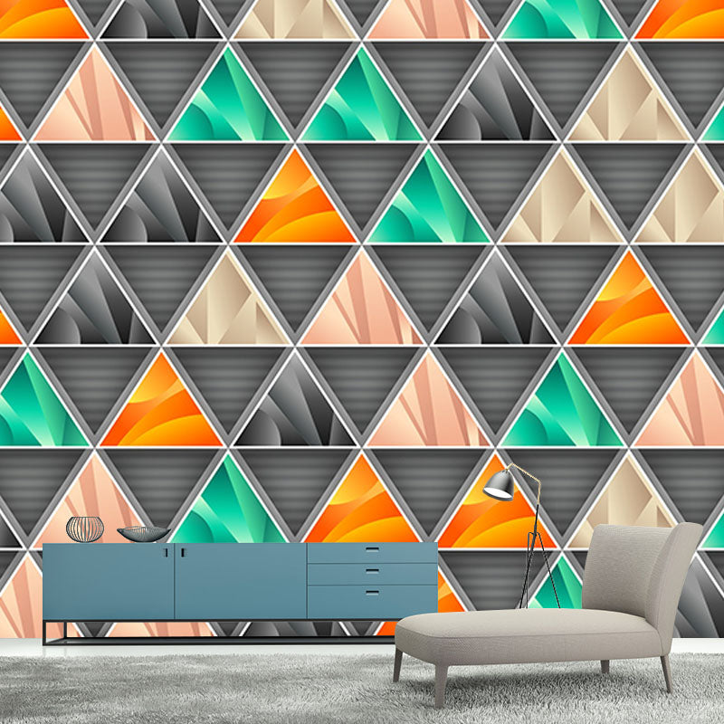 Illustration Stain Resistant Wall Mural Wallpaper Geometry Sitting Room Wall Mural