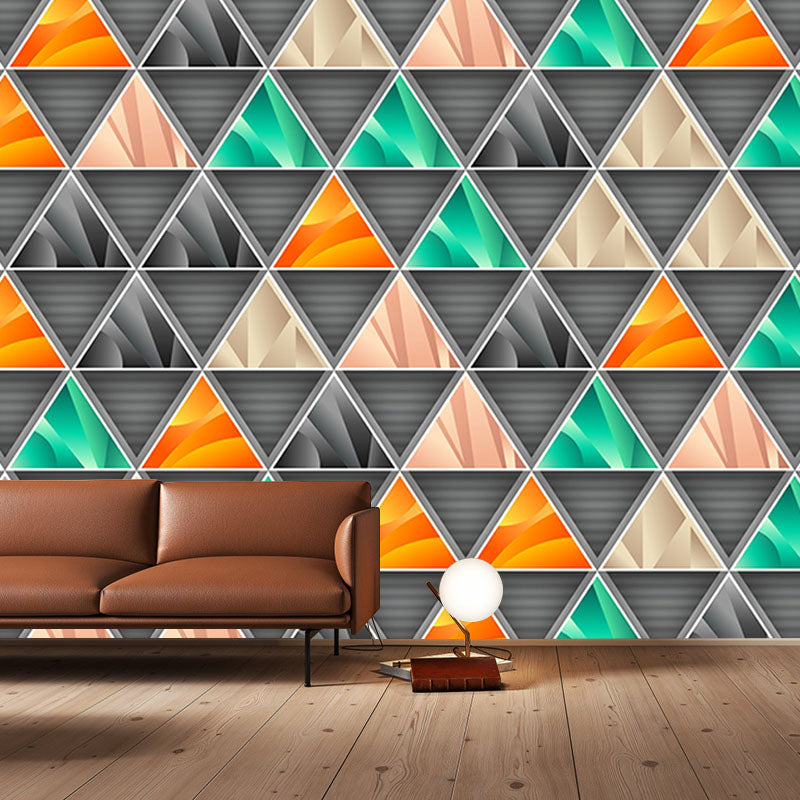 Illustration Stain Resistant Wall Mural Wallpaper Geometry Sitting Room Wall Mural