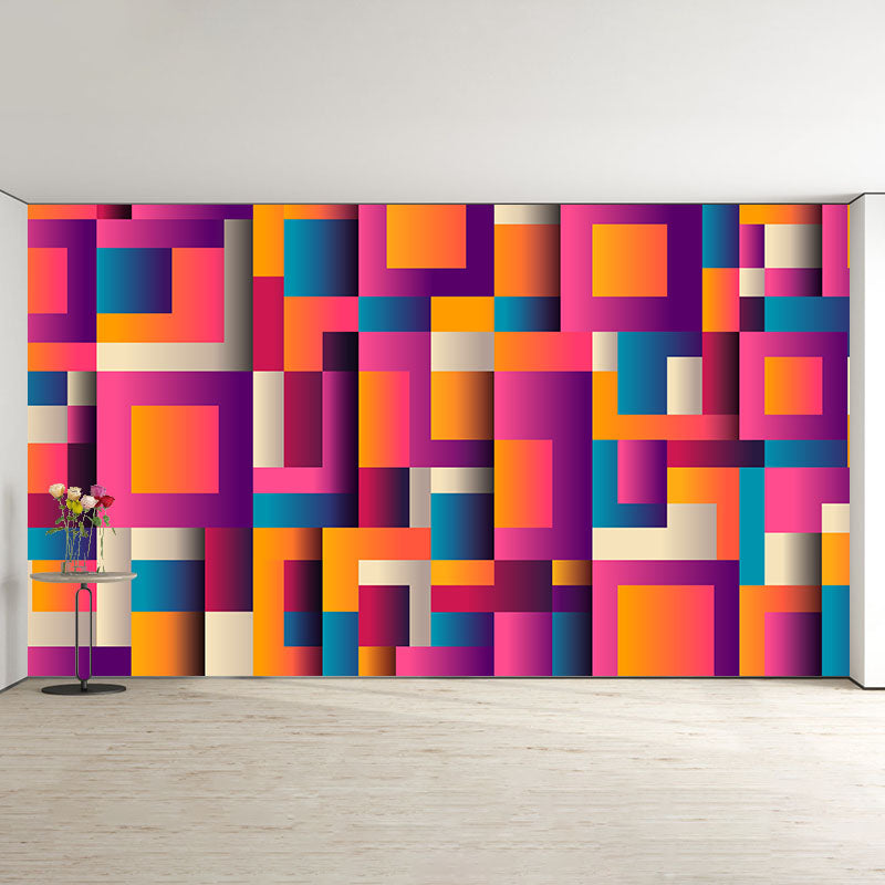 Illustration Stain Resistant Wall Mural Wallpaper Geometry Sitting Room Wall Mural