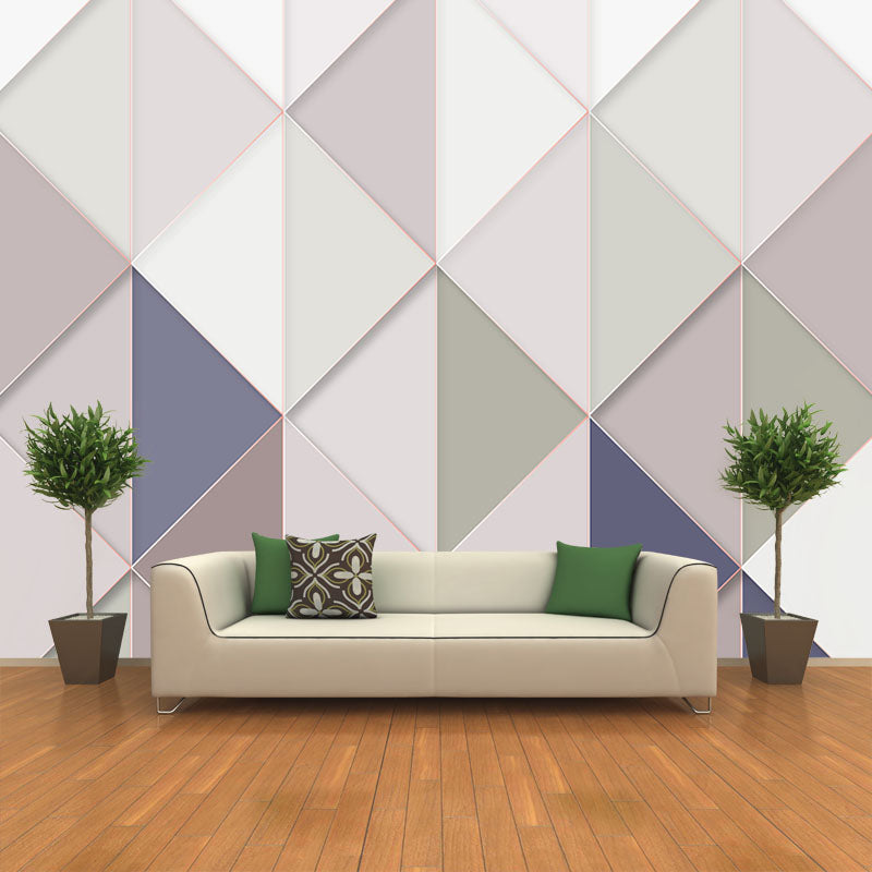 Environment Friendly Resistant Mural Wallpaper Geometry Sleeping Room Wall Mural
