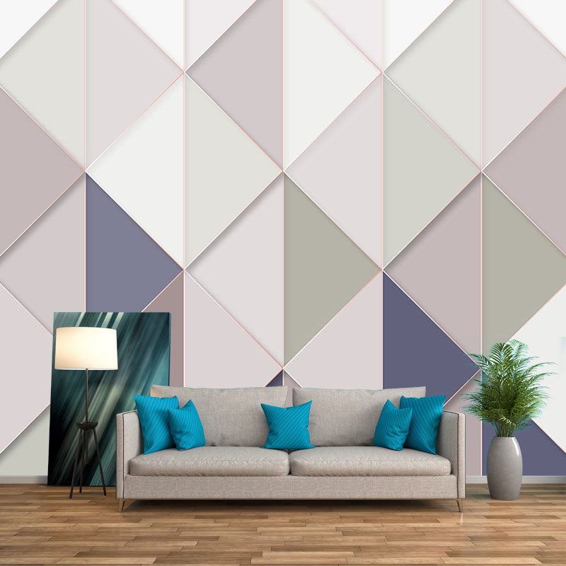 Environment Friendly Resistant Mural Wallpaper Geometry Sleeping Room Wall Mural